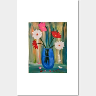 abstract flowers in a glass Posters and Art